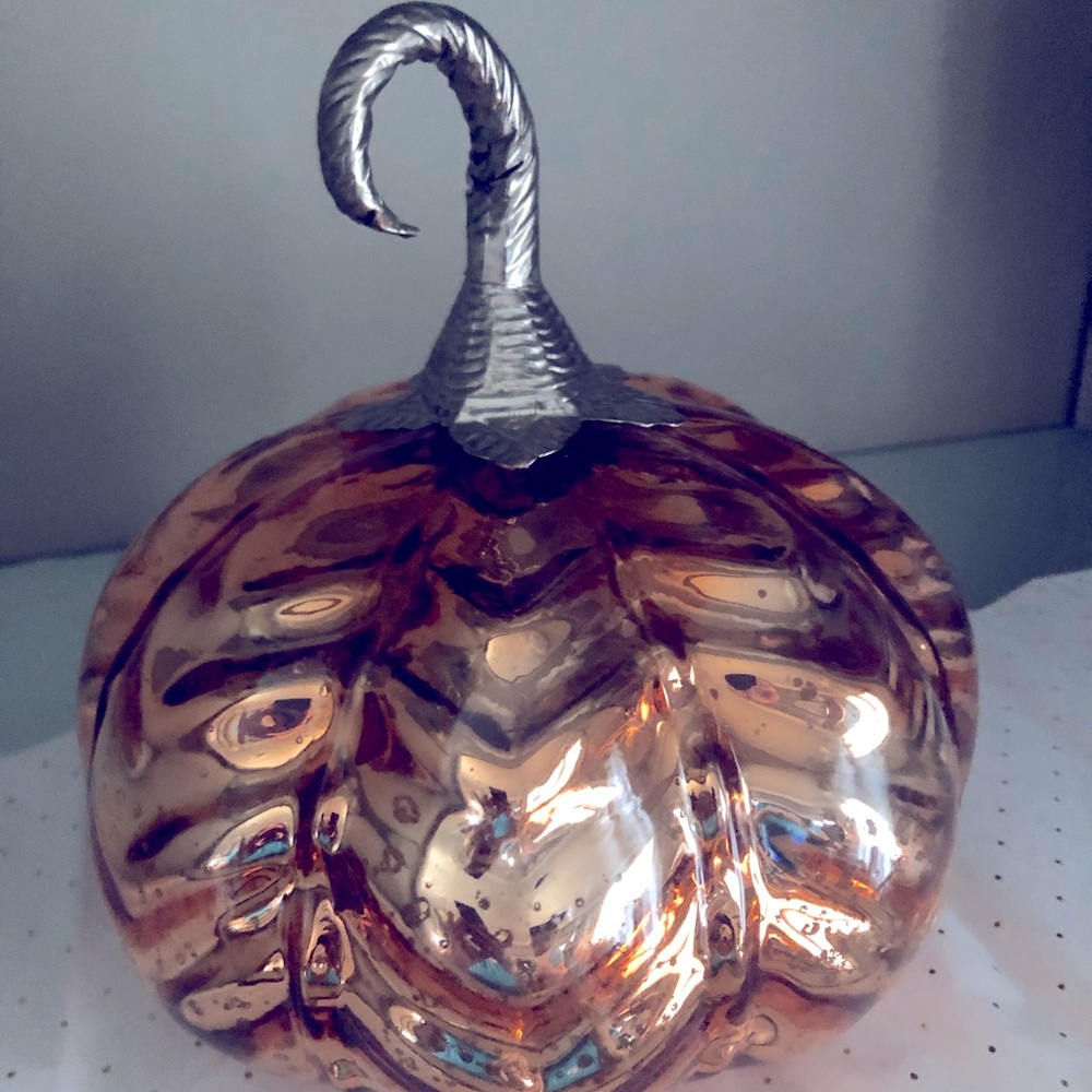 Orange Mercury Glass Pumpkin
